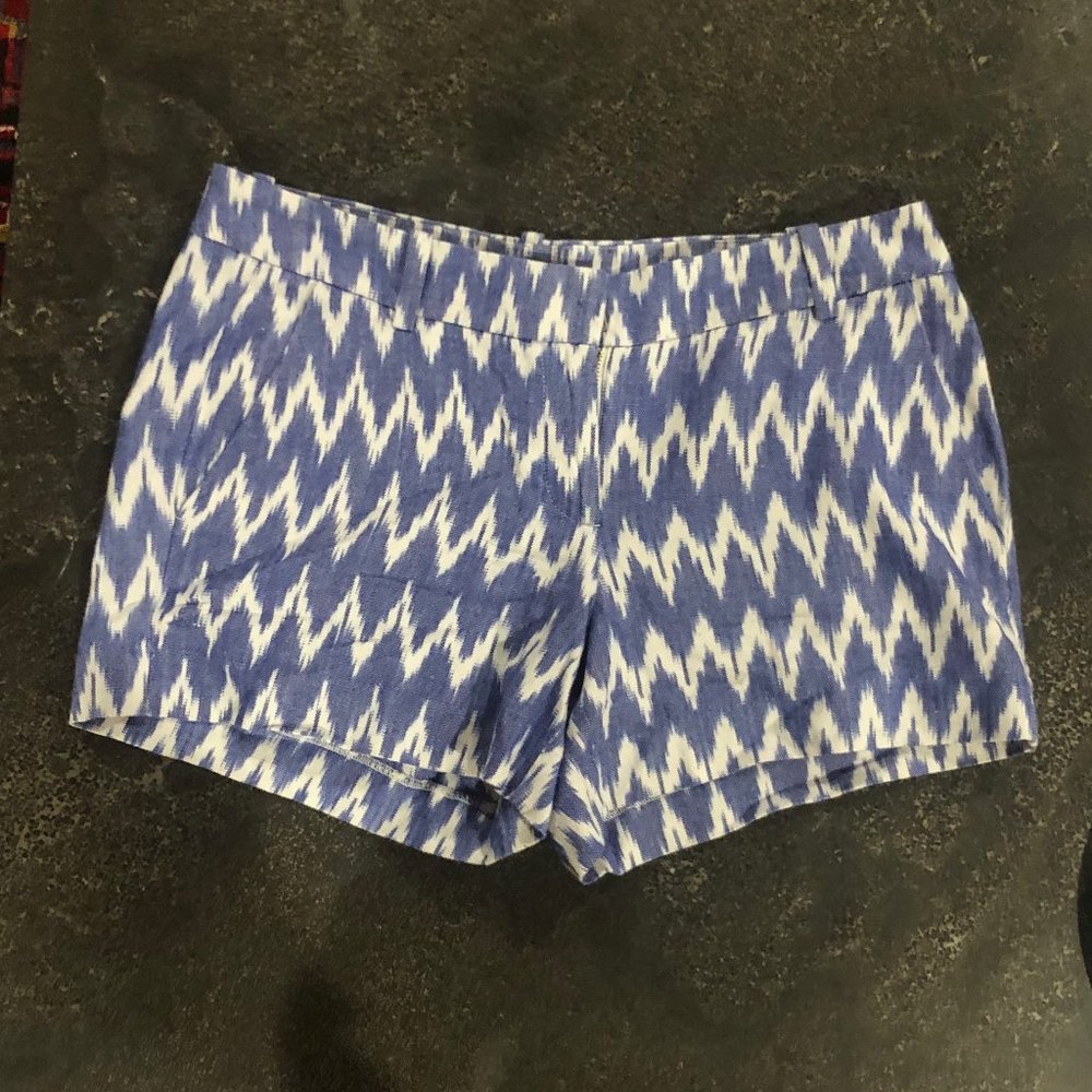 Blue/White Patterned J.Crew Shorts